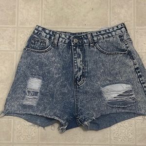 Ripped Jean shorts
